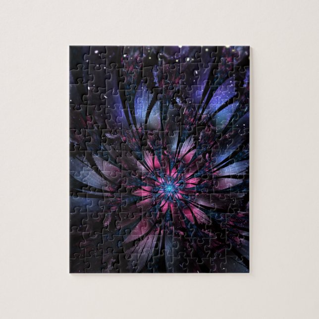 Puzzle Conception Abstraite des fleurs fractales. (Vertical)