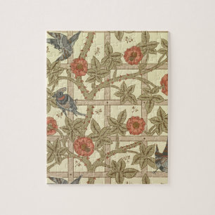 Puzzle Conception bleue et orange de papier peint de