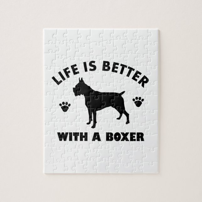 Puzzle conception de chien de boxeur (Vertical)
