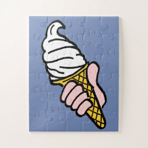 Puzzle Conception de crème glacée avec cône de crème glac
