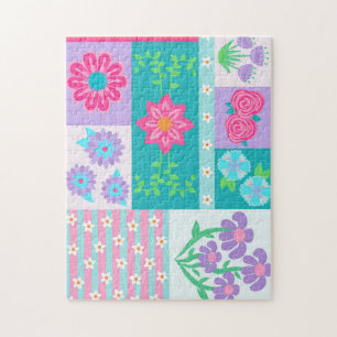 Puzzle Conception de fleurs vibrantes en fleurs