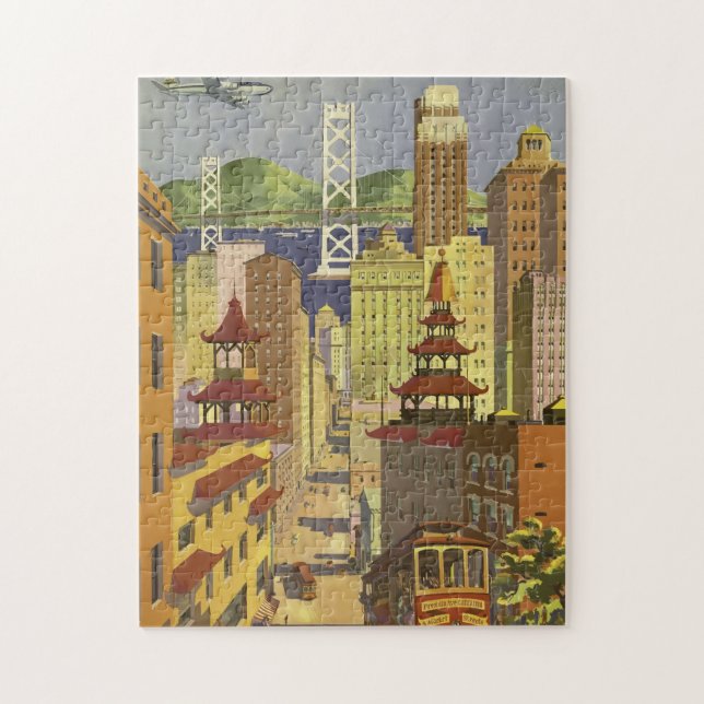 Puzzle Conception de l'affiche de voyage de San Francisco (Vertical)