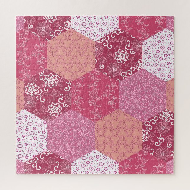 Puzzle Conception de Motif de Patchwork de style japonais (Vertical)