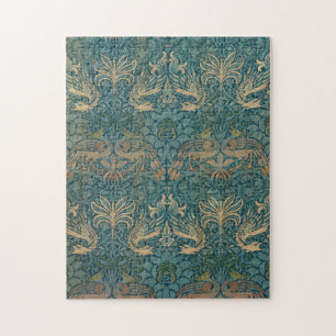 Puzzle Conception de paon de William Morris et de textile