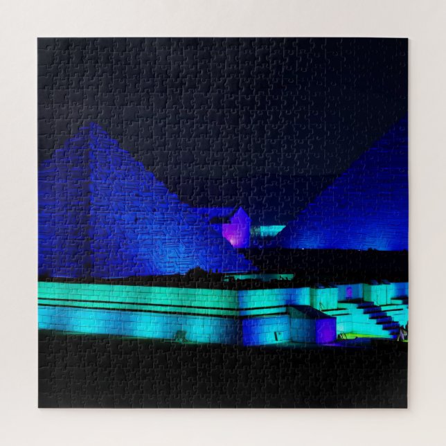 Puzzle Conception de pyramides bleues  (Vertical)