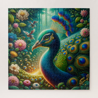 Puzzle Conception Exotique Peacock Rainforest Majesty