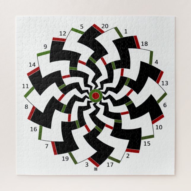 Puzzle Conception Zigzag de cible de fléchettes  (Vertical)