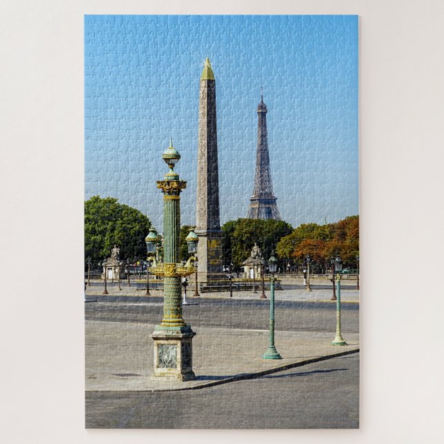 Puzzle Concorde Luxor Obelisk et Tour Eiffel - Paris (Vertical)