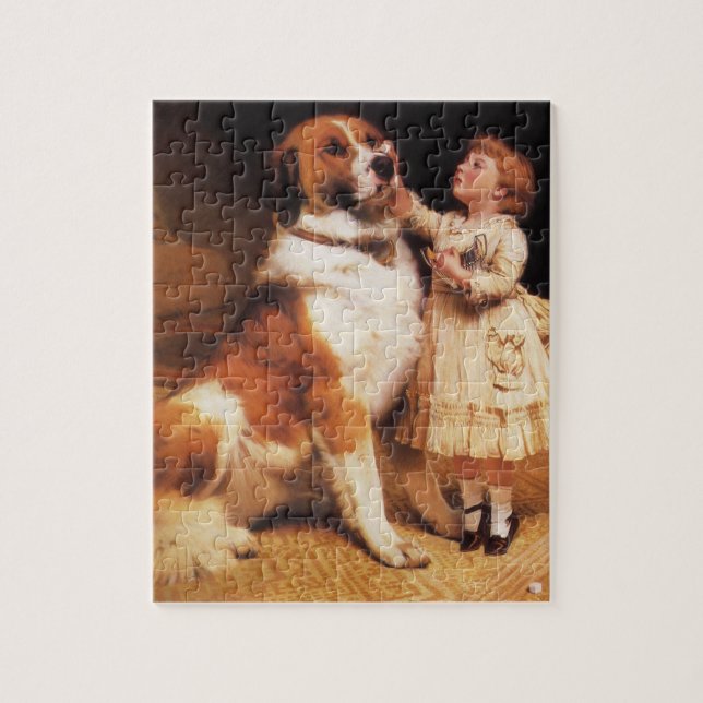 Puzzle Confiance de Charles Burton Barber, Saint Bernard  (Vertical)