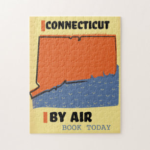 Puzzle Connecticut Par affiche de voyage aérien