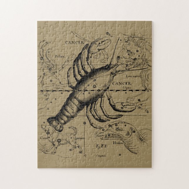 Puzzle Constellation du cancer Hevelius 1690 21 juin-22 j (Vertical)