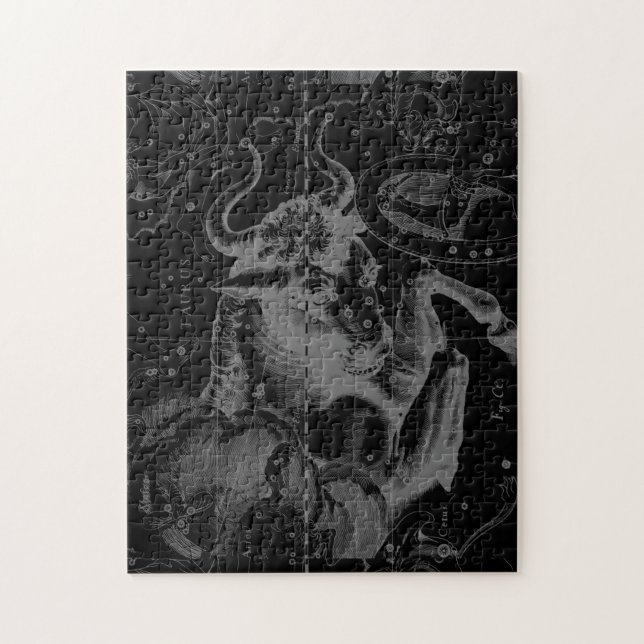 Puzzle Constellation Hevelius de signe de Taureau circa (Vertical)
