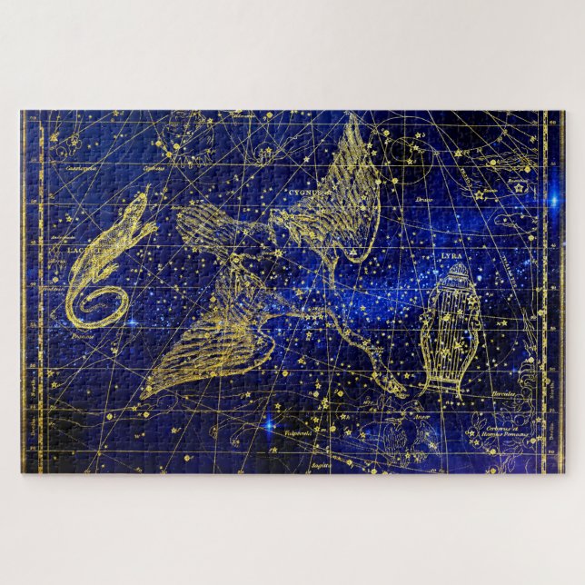 Puzzle Constellation Lacerta. (Horizontal)