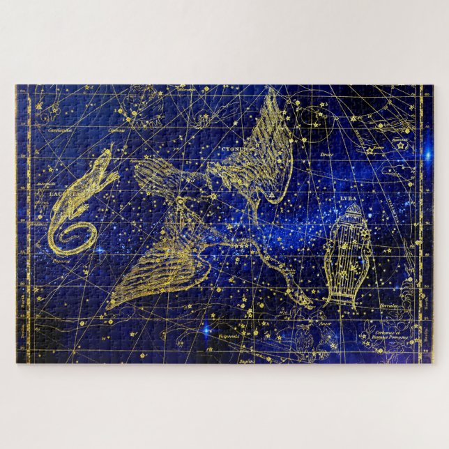 Puzzle Constellation Lacerta. (Horizontal)
