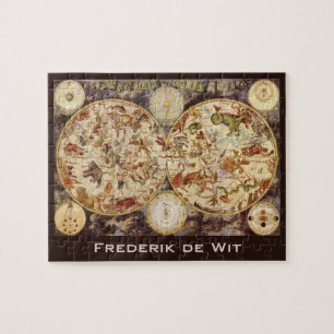 Puzzle Constellations d'astronomie vintage, Frederik de W
