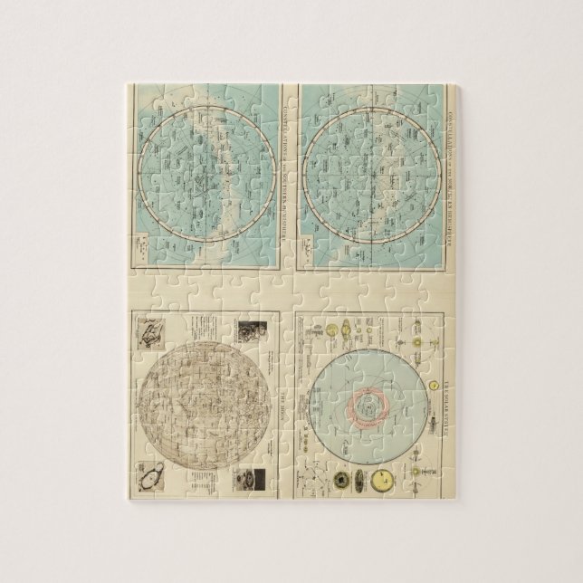 Puzzle Constellations, Système Solaire, Lune (Vertical)