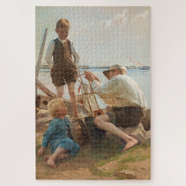 Puzzle Constructeurs de navires (par Albert Edelfelt) (Vertical)