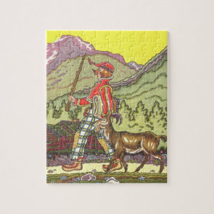 Puzzle Conte de fée vintage, garçon et vent du nord, Haum