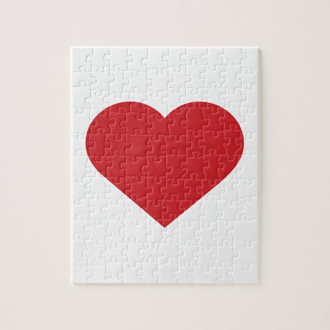 Puzzle Contemporain moderne de coeur rouge simple (Vertical)