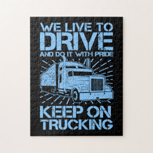 Puzzle Continuer sur le camionnage 18 Roue Bleu  