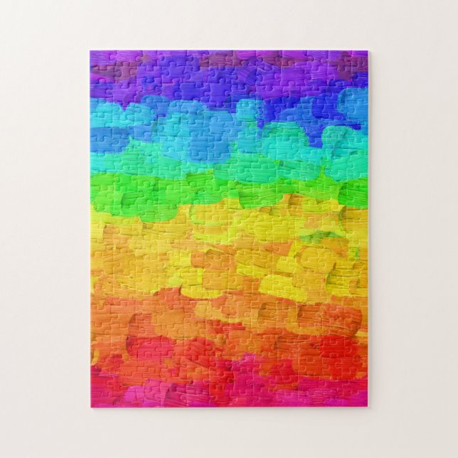 Puzzle Contours de peinture arc-en-ciel (Vertical)
