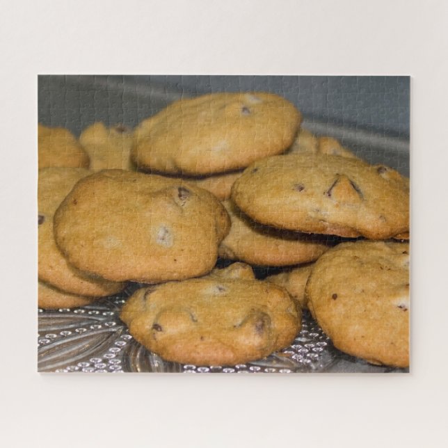 Puzzle Cookies de chips au chocolat sur Platter Photo (Horizontal)