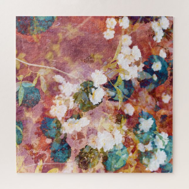 Puzzle Cool, art tendance de motif fleuri romantique (Horizontal)