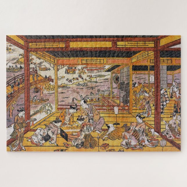 Puzzle Cool du soir par le pont Ryōgoku (Horizontal)