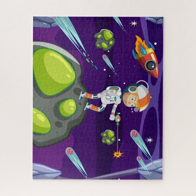 Puzzle Cool & Enfants colorés Cartoon Spaceman (Vertical)