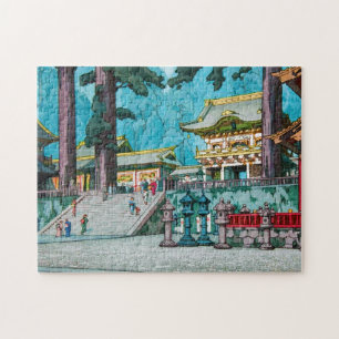 Puzzle Cool-japonais kawase hasui temple forest shrine