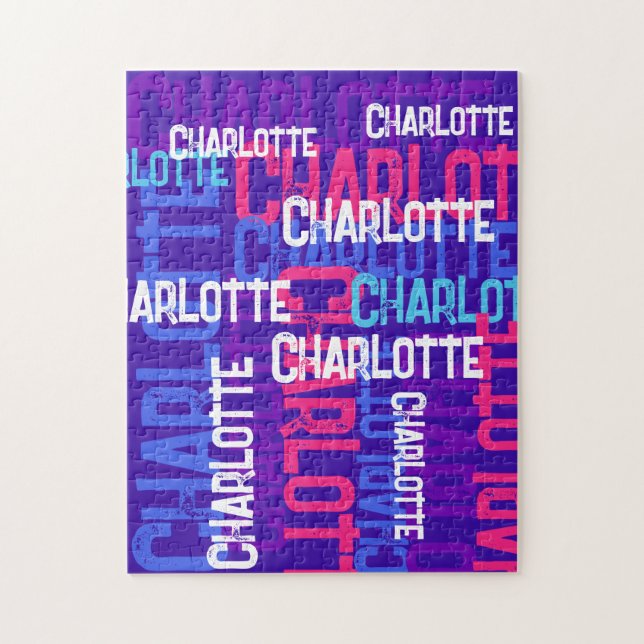 Puzzle Cool VOTRE NOM Motif répétitif (Vertical)