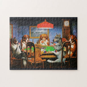 Puzzle Coolidge Classique Vintage Jeu de Poker Chien Art