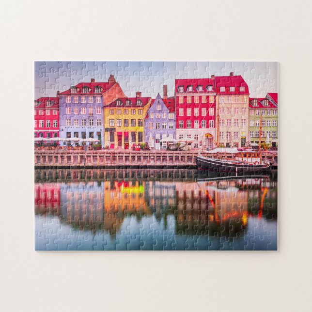 Puzzle Copenhague, Danemark carte postale voyage (Horizontal)