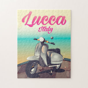 Puzzle Copie d'affiche de voyage de scooter de Lucques