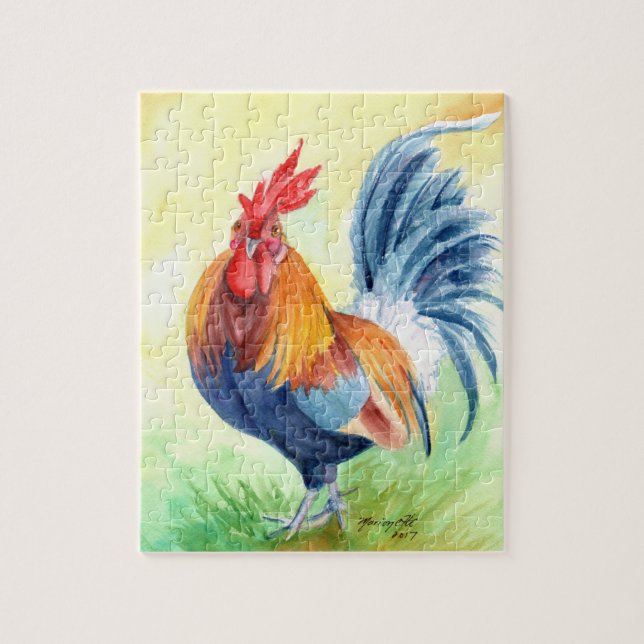 Puzzle Coq coloré de Kauai (Vertical)