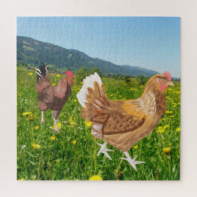 Puzzle Coq et poulet 2 (Vertical)