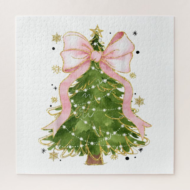 Puzzle Coquette Bow Christmas Tree Vacances Fille tenue W (Vertical)