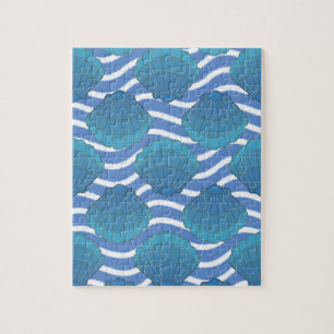 Puzzle Coquillage vintage Et Motif Vagues
