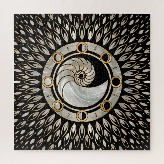 Puzzle Coquille de Nautilus - Phases de la lune (Vertical)