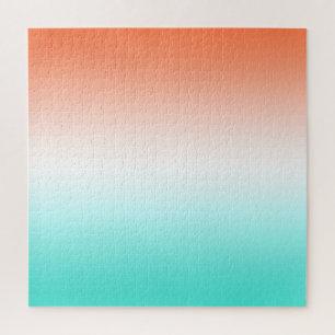 Puzzle Corail blanc et turquoise