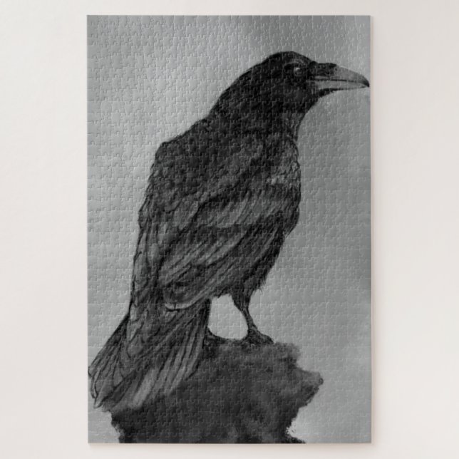 Puzzle Corbeau commun - Peinture (Vertical)