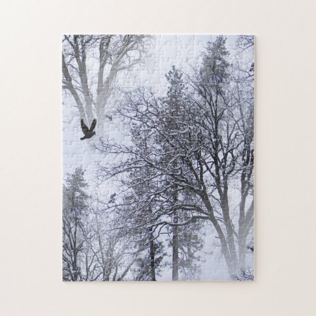 Puzzle Corbeau d'hiver... (Vertical)