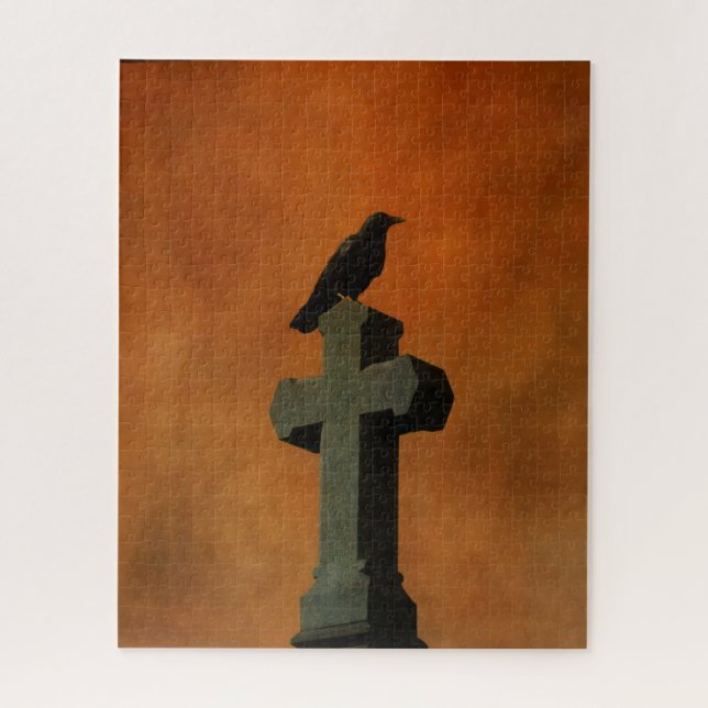 Puzzle Corbeau gothique d'Halloween (Vertical)