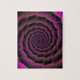 Puzzle Corde Spirale en rouge violet et vert