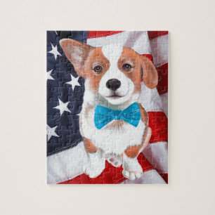 Puzzle Corgi Amérique