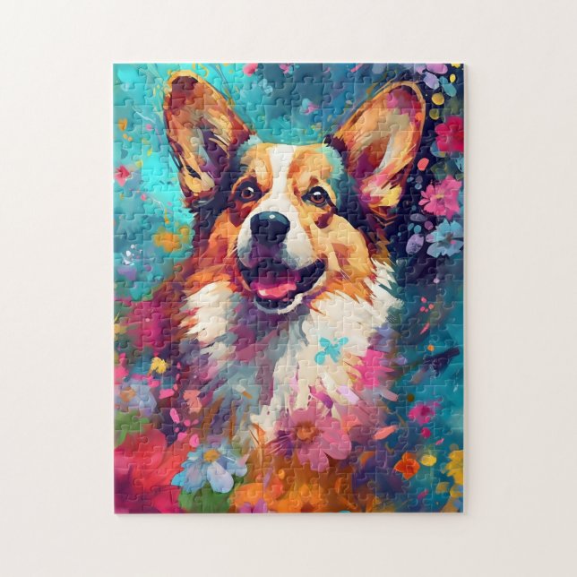 Puzzle Corgi couleur (Vertical)