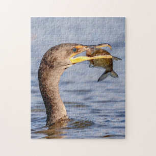 Puzzle Cormoran avec un poisson