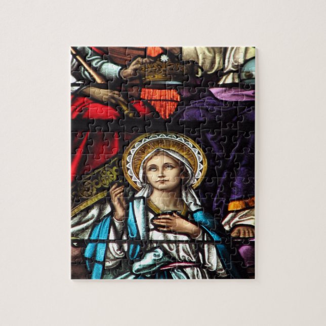 Puzzle Coronation de la Vierge Marie Vitrail (Vertical)