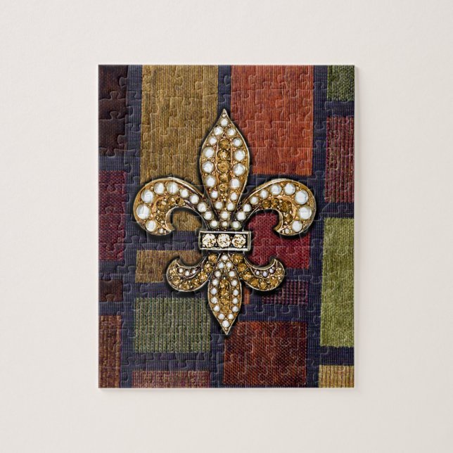 Puzzle Correction d'étincelle de bijou de Fleur De Lis (Vertical)