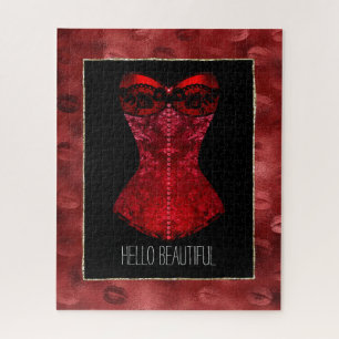 Puzzle Corset Lèvres Rouges